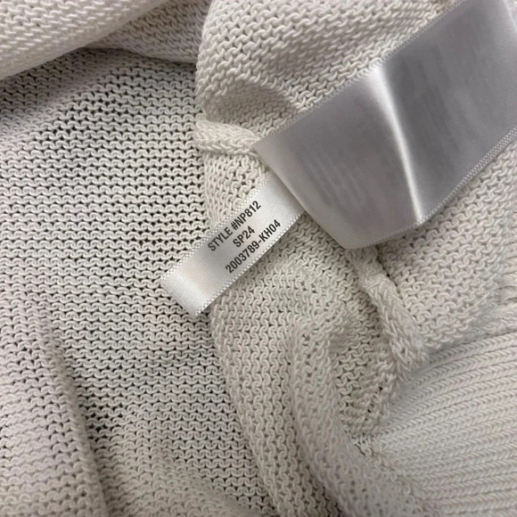 Madewell Plus Loose-Knit Crewneck Bright Ivory Sweater Neutral Preppy NWOT - Picture 12 of 13